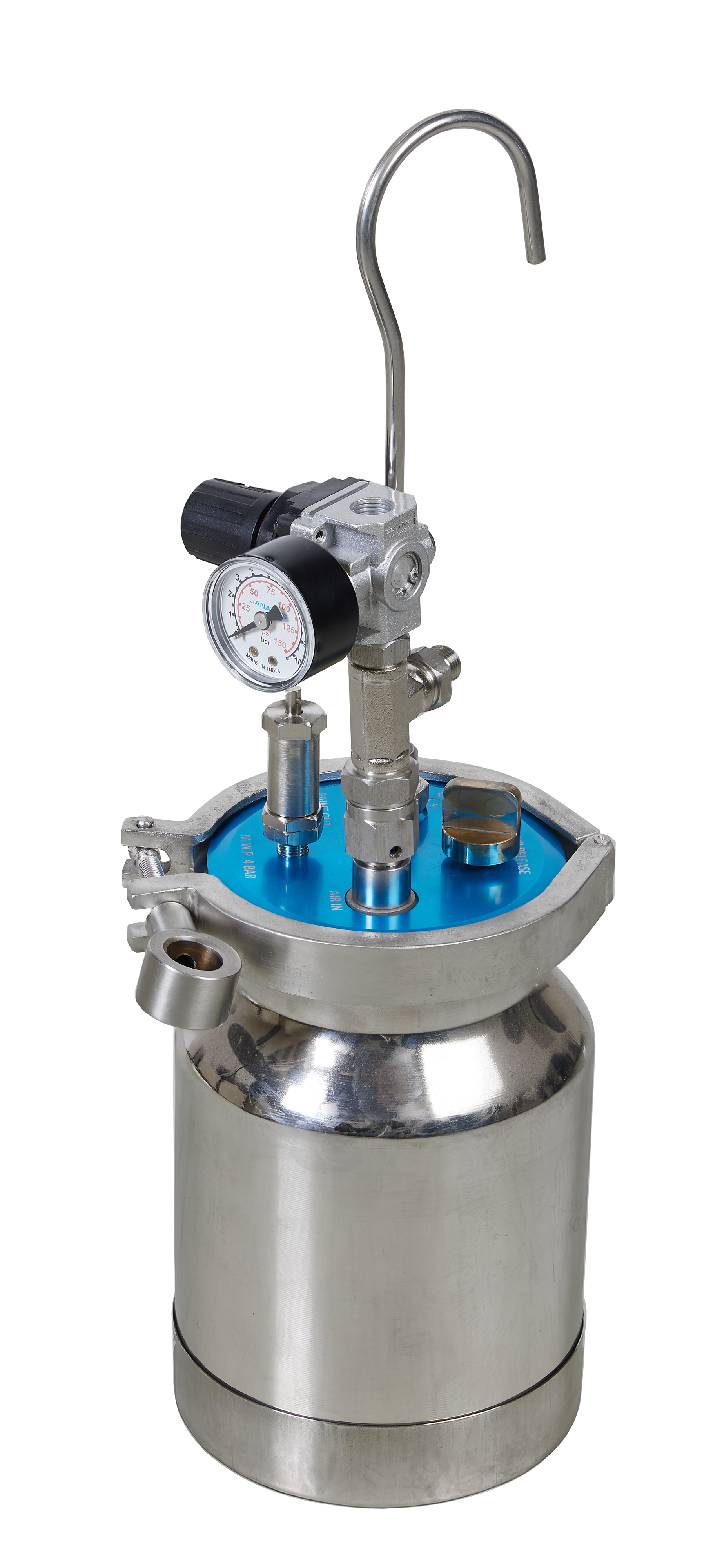 Portable Pressure Feed Pot 2.5 to 40 Litre Stainless Steel